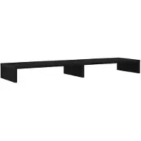 vidaXL Monitorstandaard Zwart Eiken 100x27x10 cm Bewerkt Hout