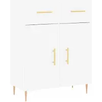 vidaXL Dressoir 69,5x34x90 cm bewerkt hout wit
