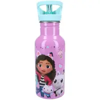 Gabby's Dollhouse Drinkfles en Schoolbeker - Roze - Stainless Steel - 500 ml