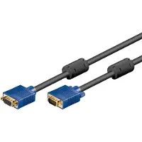 Goobay Premium VGA monitor verlengkabel met ferriet kernen - CCS aders / zwart - 3 meter