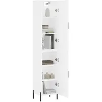 vidaXL Hoge kast 34,5x34x180 cm bewerkt hout wit