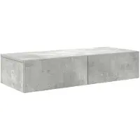 vidaXL Wandschap met lades 80x33x17 cm bewerkt hout betongrijs