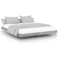 vidaXL Bedframe zonder matras 160x200 cm spaanplaat grijs Sonoma