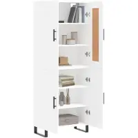 vidaXL Hoge kast 69,5x34x180 cm bewerkt hout wit