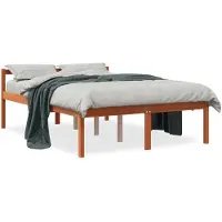 vidaXL Seniorenbed massief grenenhout wasbruin 120x200 cm