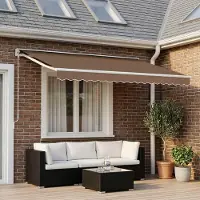 Prolenta Maison Exclusive - Reservehandgreep voor zonnescherm, geschikt voor een breedte van 4,5 meter, beige, polyester