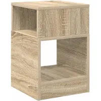 vidaXL Bijzettafel Sonoma Eik 30,5 x 30 x 45 cm Bewerkt hout