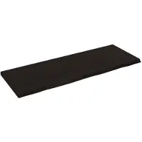 vidaXL Wastafelblad 140x50x(2-4) cm behandeld massief hout donkerbruin