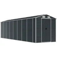 vidaXL Tuinschuur 191x725x198 cm gegalvaniseerd staal antracietkleurig