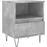 vidaXL Nachtkastje 40x35x50 cm bewerkt hout betongrijs