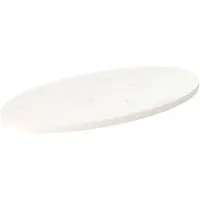 vidaXL Tafelblad ovaal 80x40x2,5 cm massief grenenhout wit