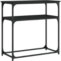vidaXL Wandtafel 75x35,5x75 cm bewerkt hout zwart