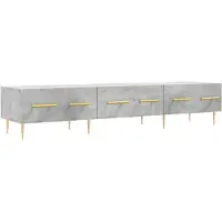 vidaXL Tv-meubel 150x36x30 cm bewerkt hout betongrijs