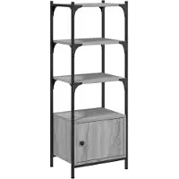 vidaXL Boekenkast 3-laags 41x30x109,5 cm bewerkt hout grijs sonoma