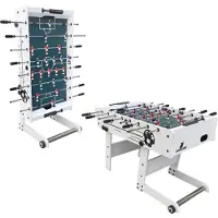 Cougar Scorpion Kick voetbaltafel opklapbaar in wit | Tafelvoetbal tafel incl. 2 ballen en scoreteller | Indoor voetbal tafel voor kinderen & volwassenen 122 x 61 x 80 cm