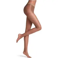 Falke Invisible Deluxe eenkleurig materiaal transparant 8 DEN panty dames bruin - maat M-L