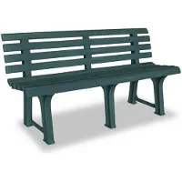 vidaXL Tuinbank 145,5x49x74 cm kunststof groen online kopen