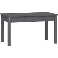 vidaXL Tuinbank 80x44x45 cm massief grenenhout grijs