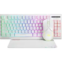 MARVO CM310-WH toetsenbord Inclusief muis Gamen USB QWERTY Engels Wit