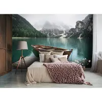 Consalnet Fotobehang - Bergen - Meer - Boot - Vliesbehang - (368 x 254 cm)