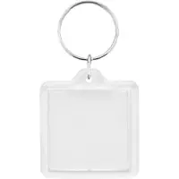 Combicraft Plexiglas sleutelhanger blanco vierkant 40x40mm - 50 stuks