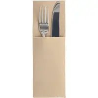 Papstar 50 Servetten ROYAL Collection 48 cm x 30 cm zand met bestekvouw
