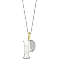 Ti sento Dames Hanger - 925 zilver - Letter P - Parelmoer - 6840MW_P