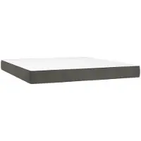 vidaXL Pocketveermatras medium queen 152x203x20 cm fluweel donkergrijs