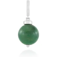 Cavill - 925 Sterling Zilver Hanger - 7,07 ct Afrikaanse Jade - Ronde Groene Jade Kraal - Platina Verguld - Elegant Tijdloos Sieraad Dagelijks Gebruik