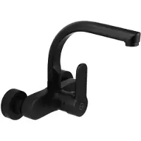 Aquanello Keukenkraan muur bovenuitloop zwart Casa BL-1003-CS