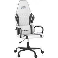 vidaXL Gamingstoel, wit en zwart, kunstleer