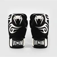 Venum Mike Tyson Replica Bokshandschoenen Diepzwart Optisch Wit - 12 OZ