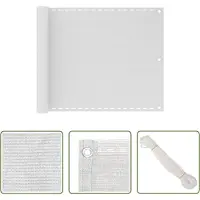The Living Store Privacy Screen - Balkonscherm - Balkonscherm 75x300 cm HDPE wit - Balkondecoratie - Buitendecoratie - Terrasdoek