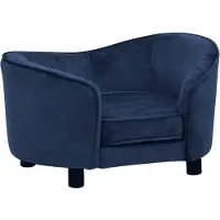 The Living Store Living Store Hondenbank Blauw, 69x49x40 cm, pluche