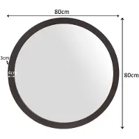 Starfurn Ronde spiegel Dide Bruin Mangohout 80 cm