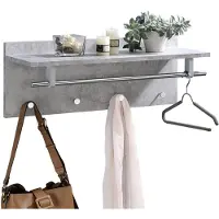 Idimex Wandkapstok ULF in betonlook / chroom