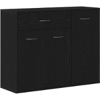 vidaXL Dressoir Zwart Eiken 88x30x70 cm Engineered Wood