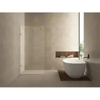 Wiesbaden Less inloopdouche 800 x 2000 x 8 mm nano helder glas/geborsteld messing