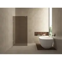 Wiesbaden Inloopdouche less 80x200 cm 8 mm nano vintage brons glas geborsteld staal