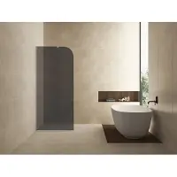 Wiesbaden Inloopdouche Curvea 80x200 cm 8 mm Nano Rookglas