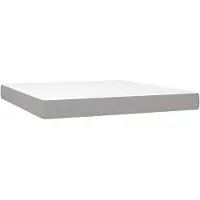 vidaXL Pocketveringmatras medium queen 152x203x20 cm stof lichtgrijs