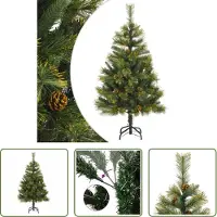 The Living Store : Kunstkerstboom, inklapbaar met voet, 120 cm