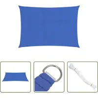 The Living Store Tuinzomer - Zonnezeil - Zonnezeil 160 g/m² rechthoekig 6x8 m HDPE zwart - Buitendecoratie - Schaduwdoek - Patio Doek