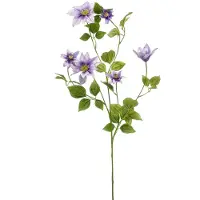 Emerald - Kunstbloem Clematis 110cm lila - Kunstplant voor binnen