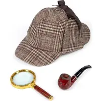 Coppens Set detective (pet/pijp/vergrootglas) |