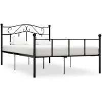 vidaXL Bedframe metaal zwart 120x200 cm