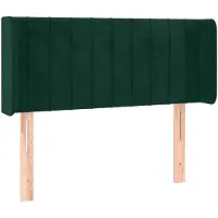 vidaXL Hoofdbord met randen 103x16x78/88 cm fluweel donkergroen