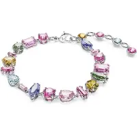 Swarovski Armband 'Gema' geel / limoen / magenta / zilver
