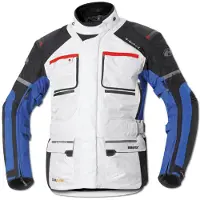 Held Carese II motortextieljas, grijs/blauw, maat XS