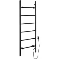 Sapho Barbo Elektrische handdoekradiator, vierkant, 60x160cm, 160W, mat zwart